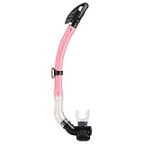 VGEBY1 Atmen Sie Schnorchel,Unisex Trainingshilfe Schwimmschnorchel Qualitäts-PVC-Silikon-volles Trockenes Tauchen-Luftatemschlauch-Tauchausrüstung-Zusatzgerät (Rosa)