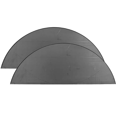 Pair of (2) Single Trailer Axle Fender Backs for 9x32 Fenders - Heavy Duty Steel, 18-Gauge Thickness, Weld-On Installation, Measures 12