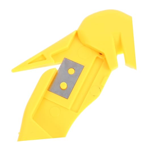 Cortador de cajas seguro de bolsillo mini cúter ergonómico amarillo PLAFOPE 4