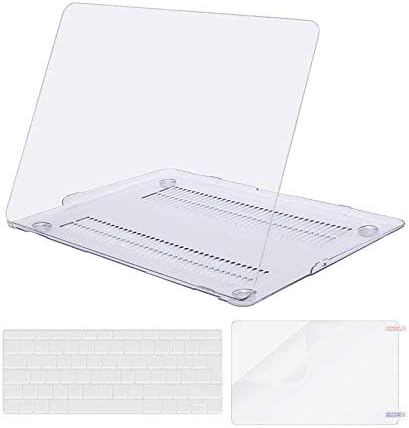 MOSISO Compatible with MacBook Air 13 inch Case (Models: A1369/A1466, Older Version 2010-2017), Protective Plastic Hard Shell Case & Keyboard Cover & Screen Protector, Rose Quartz