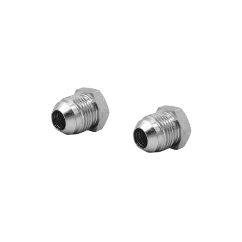 Image of (2-PACK) 2408-08 Hydraulic Hose Adapter Fitting Tube Plug & Cap 1 /2 inch Male JIC 37 (3 /4 inch-16UNF) SAE Carbon Steel