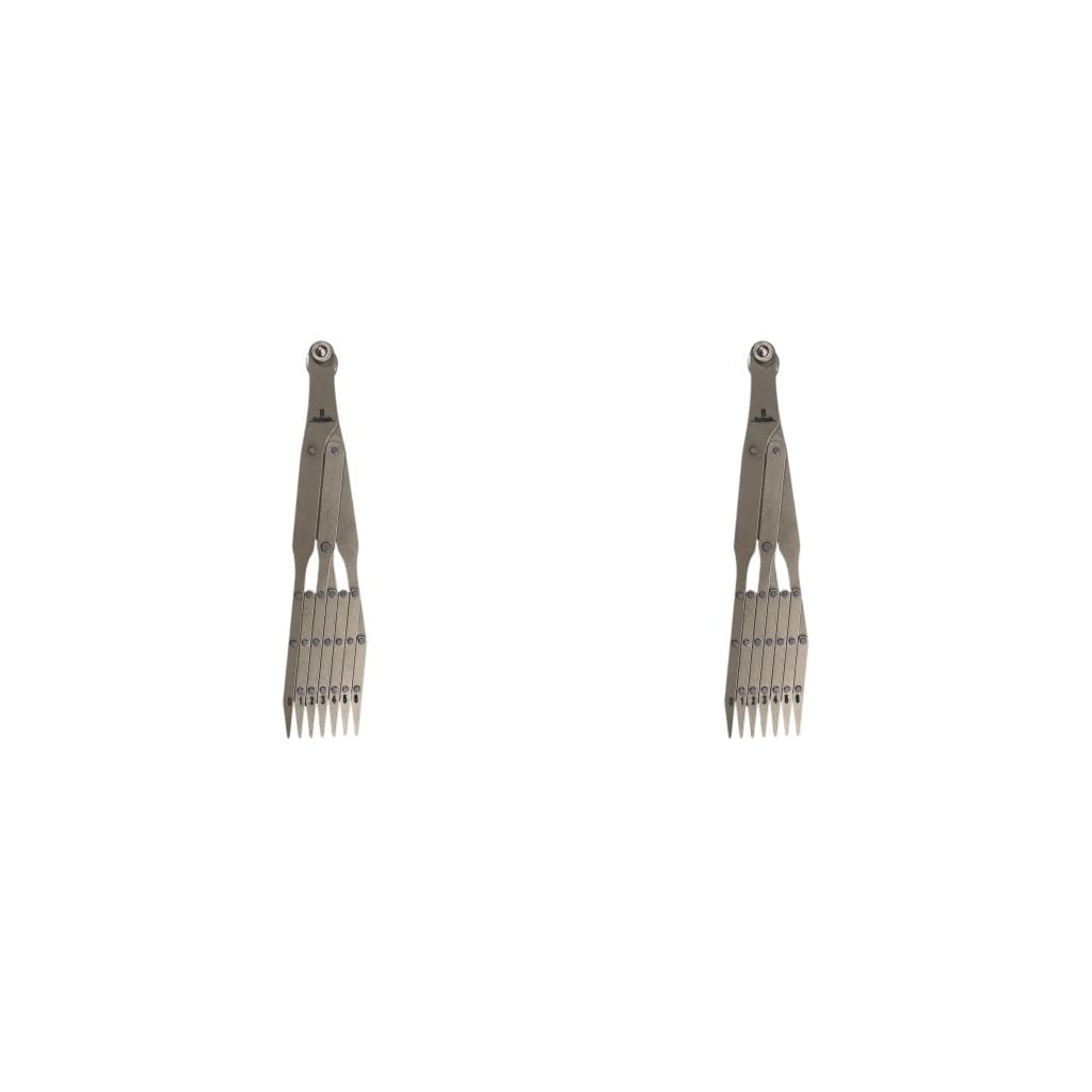 2 set di righello da cucito estensibile equidistante per marcatura tendaggi guida righello a 7 punti