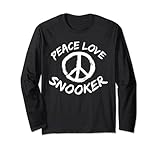 Le design Peace Love Snooker avec un signe de paix est une tenue idéale pour tout joueur de snooker professionnel ou joueur de billard amateur qui aime utiliser la queue pour tirer la boule de billard dans les poches de la table de billard ou de billard.
