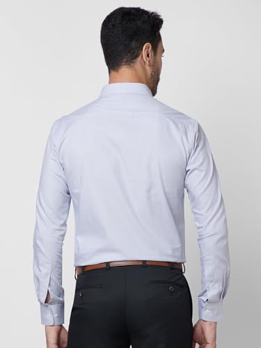Image of Park Avenue Slim Fit Pure Cotton Checks Pattern Semi Cutaway Collar Formal Shirt