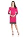 Tiana B Women's Three-Quarter Sleeve Embellished Cuff and Trim Shift Dress