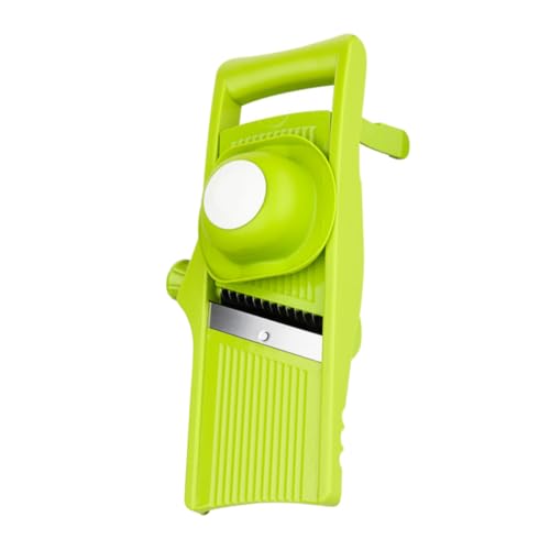 Cortador manual de verduras multifuncional con mango verde miniatura 1