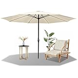 Ampelschirm Mit StäNder Mit Kurbelbetrieb Und 6 StüTzrippen Sekey Sonnenschirm Uv-Schutz,Verblassen Resistenter Stoff FüR Pool, Deck, Garten, Hinterhof