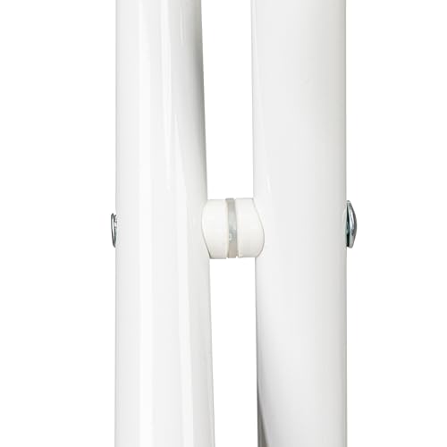 Image of Household Essentials Valet Folding Clothes Rack, Strong Metal X-Frame, Chic Design, Great for Guest and Dressing Rooms, Portable and Easy to Use, Folds Flat, White