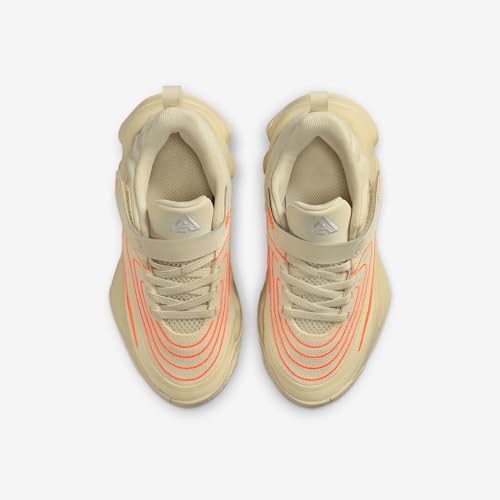 Nike Giannis Immortality 4 Little Kids' Shoes (Light Khaki/Alabaster/Total Orange/White)4