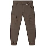 aigle pantalon ski  Aigle - Pantalon en sergé Extensible Vert 97% Coton 12ANS