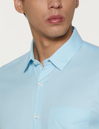Image of Peter England Men's Classic Textured Slim Fit Full Sleeve Shirt | Wonder Fabric | Cotton Rich | Premium Dobby