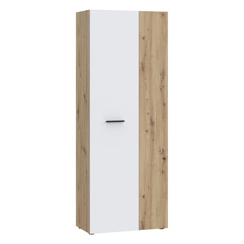 Variante de Forte armario barato Roble y Blanco