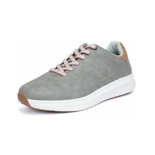 Image of Red Chief Men's Sneakers | Lace-Up Low Ankle Shoes for Everyday Wear | Stylish & Comfortable Trendy Footwear | Mid Grey (C6007)