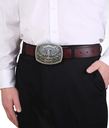 Image of Western Cowboy Belt Buckles Men - Western Belt Buckle Vintage Country Belt Buckle for Men Women Cowgirl Cowboy Gifts
