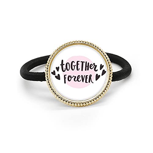 Cadeau élastique cheveux Together Forever en métal argenté pour sceller un lien unique