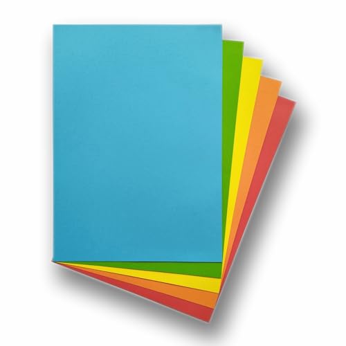 Image of Anupam A3 Basic Colour Loose Paper 160gsm 5 Colors Paper for Arts, Crafts, Quilling, Origami (25 Sheet)