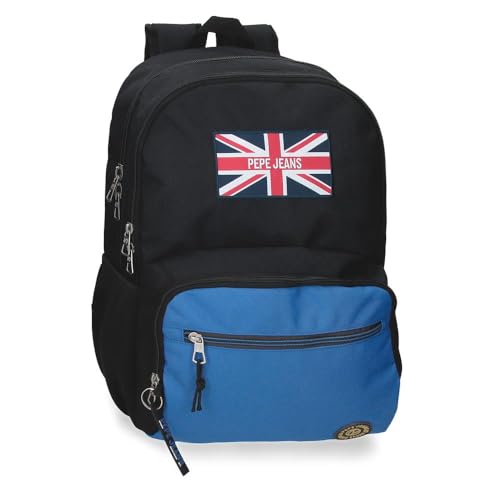 Sac à dos Pepe Jeans Henry Noir 15.6" conçu par Joumma Bags en polyester premium renforcé