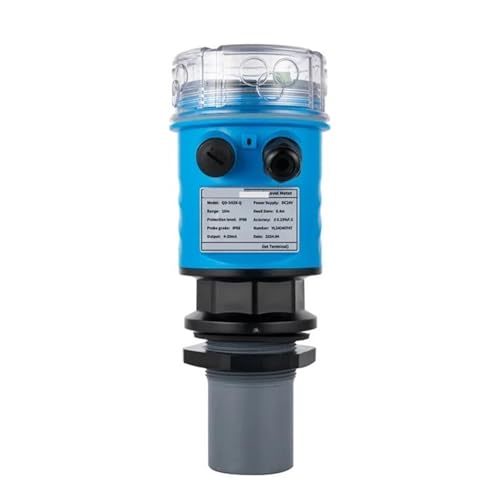 LDHJBNAC Ultrasonic Level Meter Integrated Level Gauge Sensor 0-5M Level Transmitter No Contact Sewage Water Level Sensor(20M Range 4-20mA)