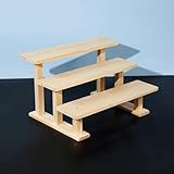 MJKQ9 ディスプレイスタンド ィギュア 小物 飾り棚 多機能 ナチュラル カップ収納 30CM 木製 展示スタンド 盲盒収納 インテリア 卓上 ディスプレイケース 防塵 防湿 防虫 ホビー用 コレクションケース 組立品