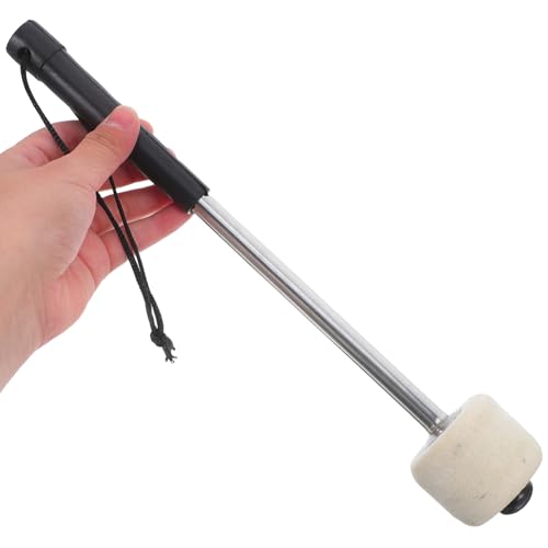 4 piezas de baquetas para percusión, ligeros mazos de acero inoxidable para bandas de marcha, diseño ergonómico y acabado pulido para precisión sonora y comodidad miniatura 4