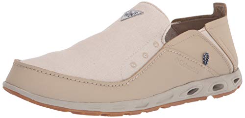Image of Columbia Mens Bahama Vent PFG Boat Shoe, Dark Stone/Carbon, 9 Wide US