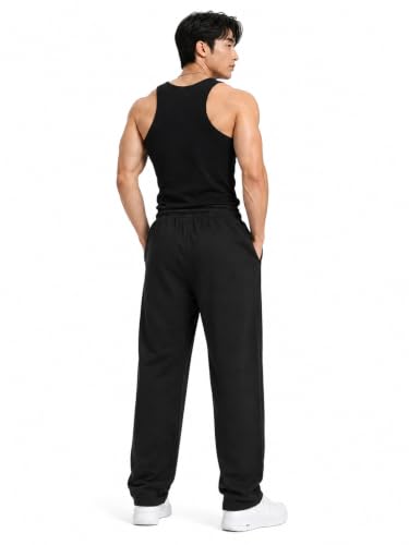 Image of Aesthetic Gothic Wide Leg Pants for Men | Tribal Print Baggy Streetwear | Oversized Track Pants with Elastic Waist | Black and White Relaxed Fit Bottoms