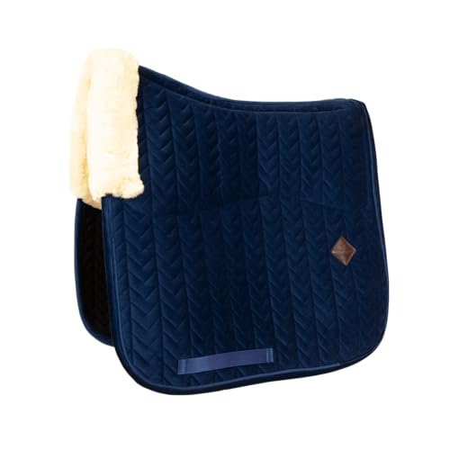 Tapis de selle dressage Kentucky Skin Friendly bleu marine pour cheval