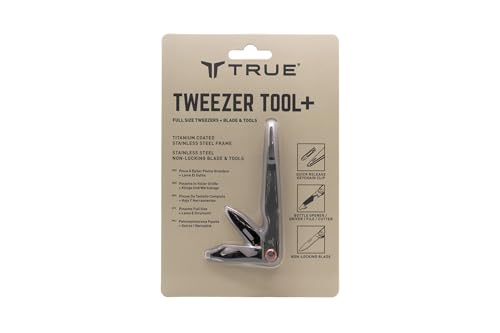 True Utility Tweezer Tool+ - Strumento Di Dimensioni Complete - Gadget Con Lama, Apribottiglie, Cacciavite, Lima E Taglierino - 2