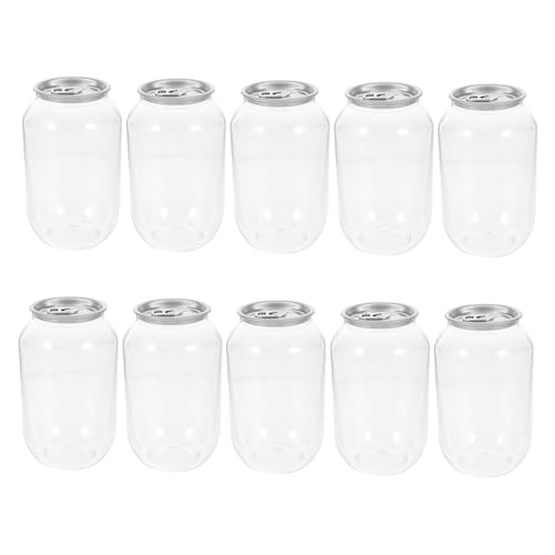 MAGICLULU 10個 使いやすい携帯用飲料缶 密封性に優れ多用途対応 ジュース ソーダ ミルクティー コーヒー向けアウトドア 旅行用飲料保存容器