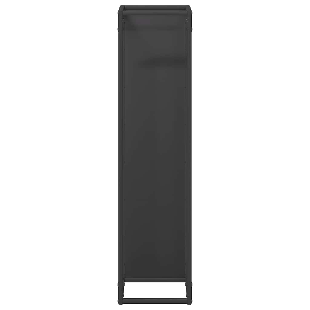 Stojak na drewno opałowe 25 x 25 x 100 cm stal walcowana na zimno czarna