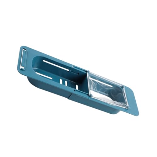 TOYANDONA Soporte Extensible para Fregadero con Filtro de Plástico Organizador Telescópico para Cocina Rack Multiuso para Colador y Porta Estropajos Diseño Compacto y Resistente Incluye