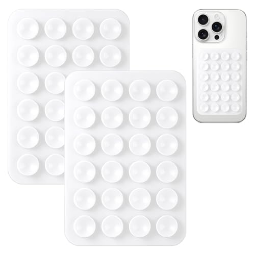 Ainiv 2PCS Silicona Ventosa Móvil para Teléfono (Blanco)