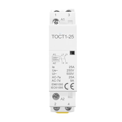 Contacteur modulaire domestique 2P 25A pour rail DIN 24V 2NC TOCT1