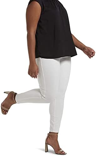 No Nonsense Women's Classic Indigo Denim Jean Leggings, White, Large