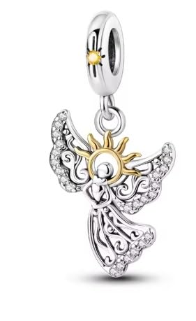 Abalorio de diosa del sol de plata 925 metal compatible con pulseras Biagi 1