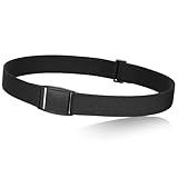 JASGOOD No Show Women Stretch Belt Invisible Elastic Web Strap Belt with Flat Buckle for Jeans Pants Dresses