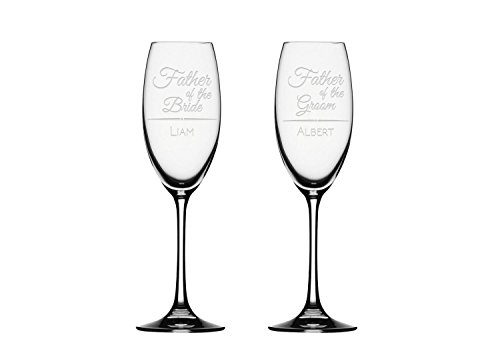 2x Champagne Flute, Father of the bride Champagne Glass, Personalized Toasting Flute Glasses,Wedding Gifts,Customized gifts