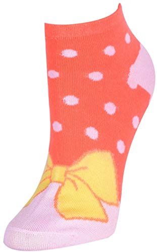 Image of ToBeInStyle Pack of 6 Printed & Solid Low Cut Ankle Socks - Kid's & Adults