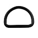 Generic Metal Black D Ring Buckle 1.5" Inside Diameter Loop Ring for Strap Keeper Pack of 6