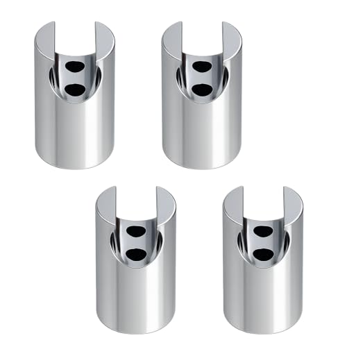 Image of NEW WARE CP ABS Wall Mounted Hook for Faucet Hand Shower & Health Faucet Holder | Multi Purpose Bathroom Wall Hook Stand for Tap Spray Pipe Holder Chrome Finish Pack of 4 Heavy Duty Durable