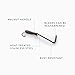 Barebones Japanese Weeding Hoe - Hoe Garden Tool - Durable Stainless Steel Hand Tool for Weeding and Digging (Walnut/Black)