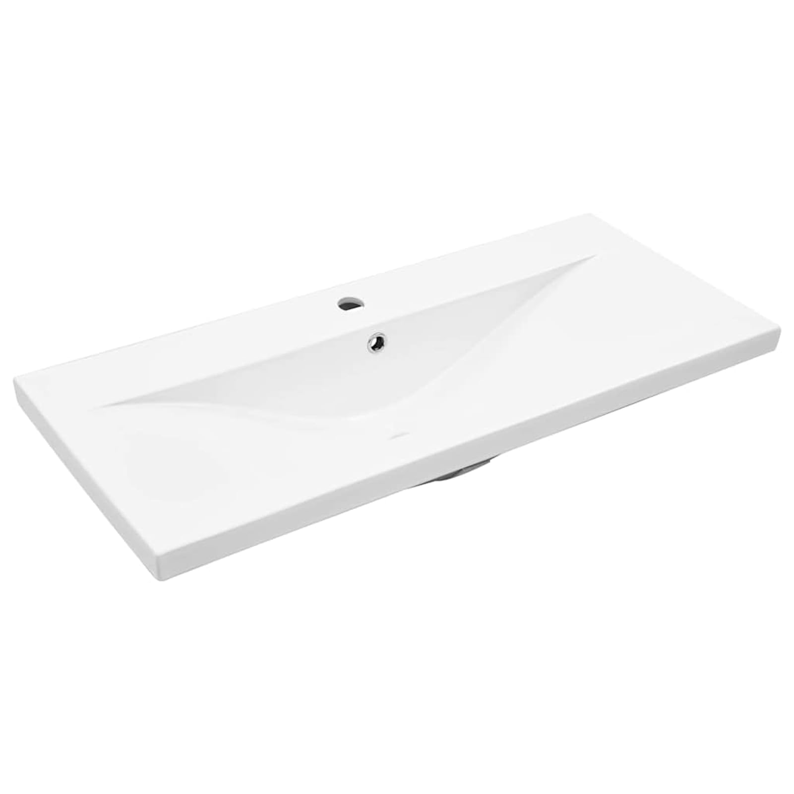 Mobile sottolavabo con 2 cassetti, effetto rovere, 90 x 38,5 x 48 cm, in legno e ceramica, per interni