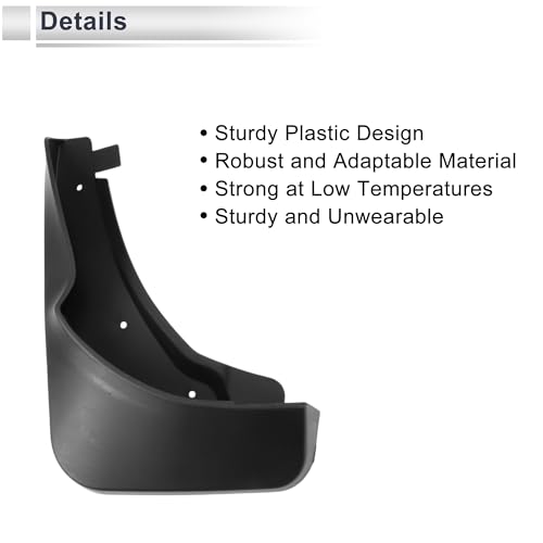 Image of X AUTOHAUX 1set Front and Rear Mud Flaps Splash Guards Mud Guards for Audi Q5L Sport 2018-2020 W /Mount Accessories