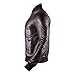Mens Leather Bomber Jacket – Real Lambskin Leather Bomber Jackets for Men Dark Brown