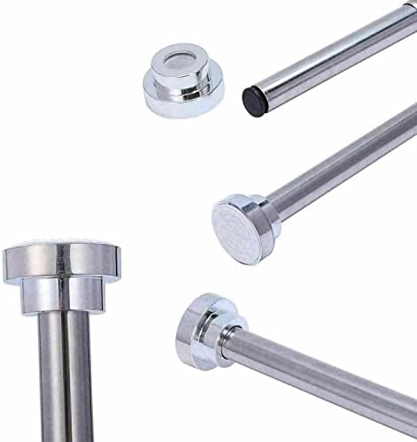 ARASO-UK Telescopic Straight Bathroom Bath Extendable Wardrobe Windows Doors Bath Shower Curtain Rail Rod Pole Steel Rods Rails 125-220cm