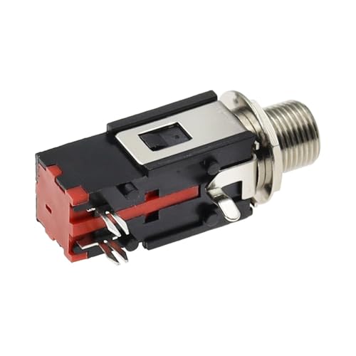 Conector de audio tipo jack de 6,35 mm y ángulo recto modelo PJ-602B para repuesto 5