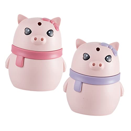 Unomor 2pcs Cartoon Pig Toothpick Holders Automatic Dispensers for Home Restaurant Use Unique Design Funny Toothpick Dispenser for Parties