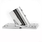 Pumixiy 60-Grad-Rohrhalterung mit quadratischem Sockel, Marine-Güteklasse 316 Edelstahl, Markisen-Handlauf-Armatur für Yacht und Boot, 22 mm