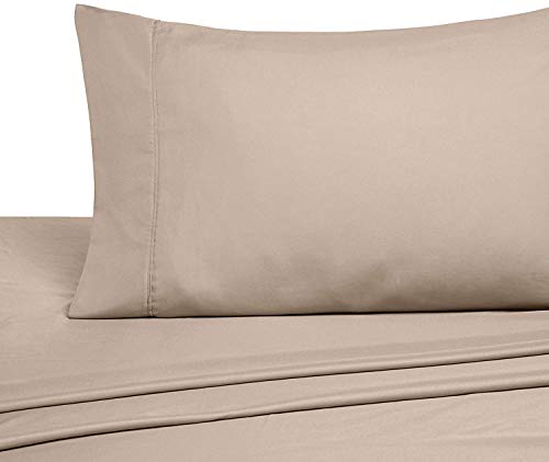 Sathi Bedding 400-Tc Sateen Soft 4-Pc Luxury Sheet Set Queen Solid Taupe Fit Upto 13-15'' Inches Deep Pocket 100% Egyptian Cotton #TOP8
