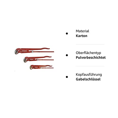 Rohrzangen EKR Hoga set, S-Maul, 3-tlg, 1″ 1,5″ 2″ Zoll, Eck